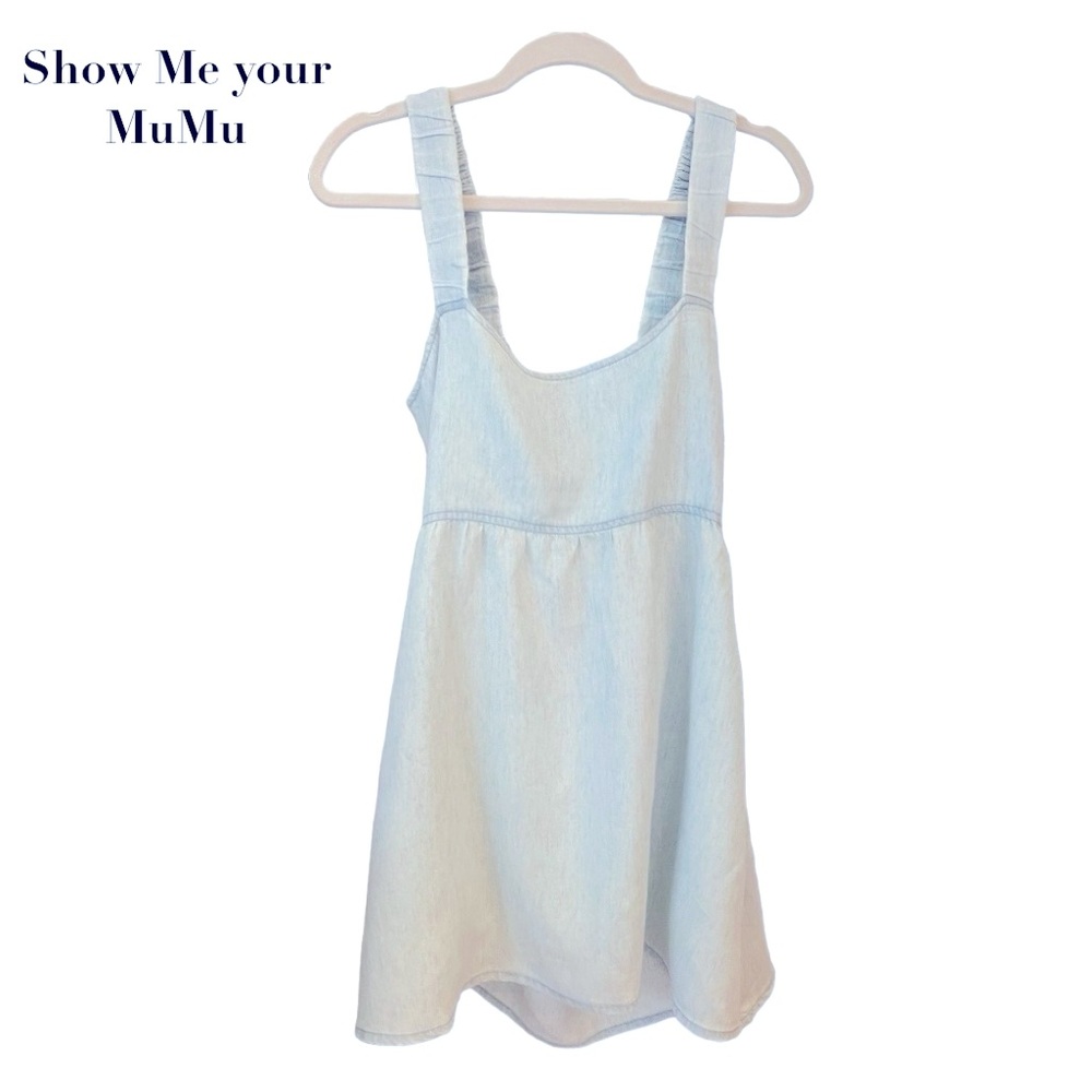 NWT Show Your MUMU. Tana Babydoll Dress in Shore Chambray. Size Large